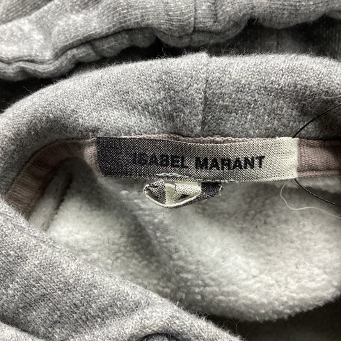 Women's Isabel Marant Logo-Print Hoodie in Grey Cotton