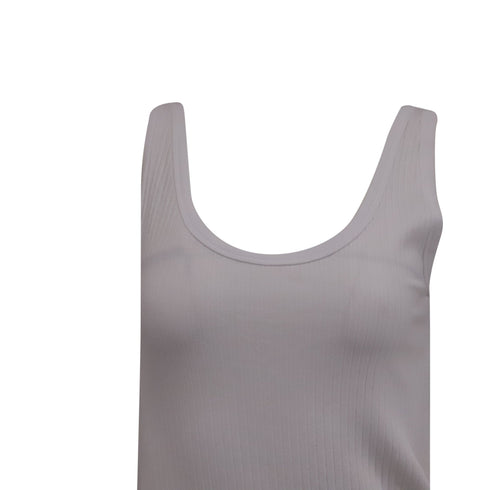 Women's Dries Van Noten Ribbed Tank Top in White Cotton