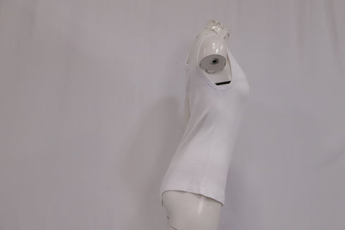 Women's Dries Van Noten Ribbed Tank Top in White Cotton