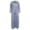 Women's Oscar de la Renta Floral Caftan Dress in Light Blue Polyester