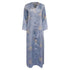Women's Oscar de la Renta Floral Caftan Dress in Light Blue Polyester