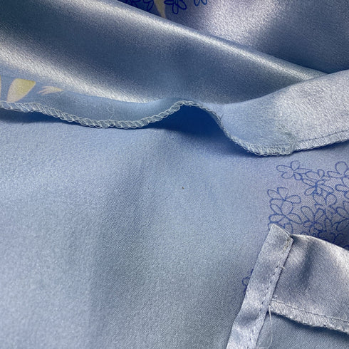 Women's Oscar de la Renta Floral Caftan Dress in Light Blue Polyester