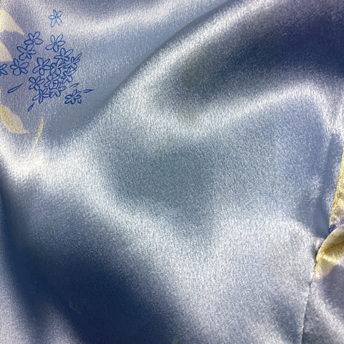 Women's Oscar de la Renta Floral Caftan Dress in Light Blue Polyester