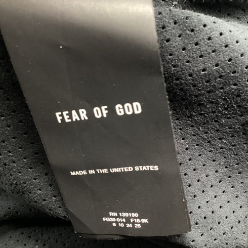 Men's Fear Of God Hooded Jacket in Black Nylon