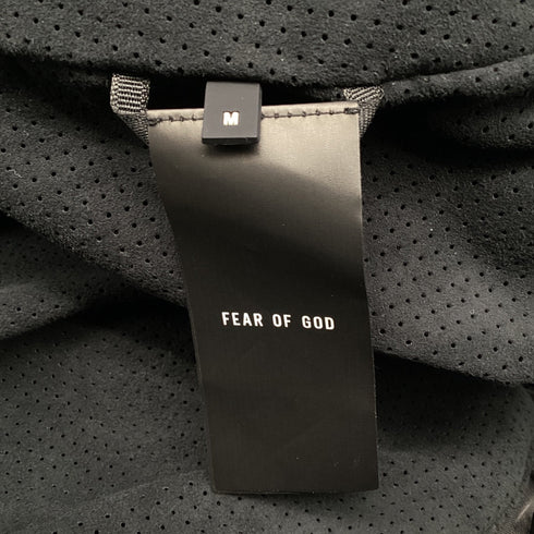 Men's Fear Of God Hooded Jacket in Black Nylon