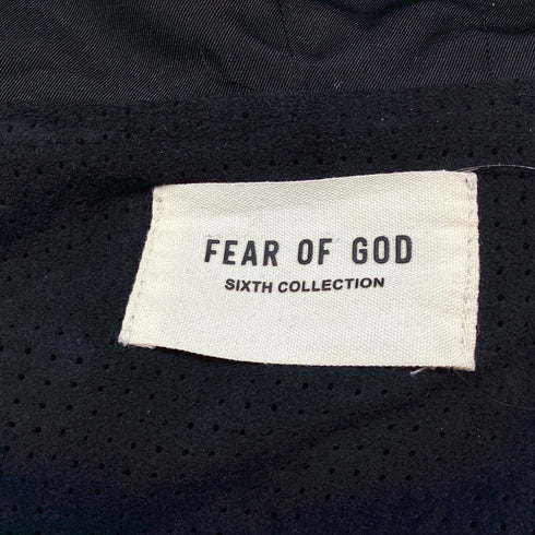Men's Fear Of God Hooded Jacket in Black Nylon