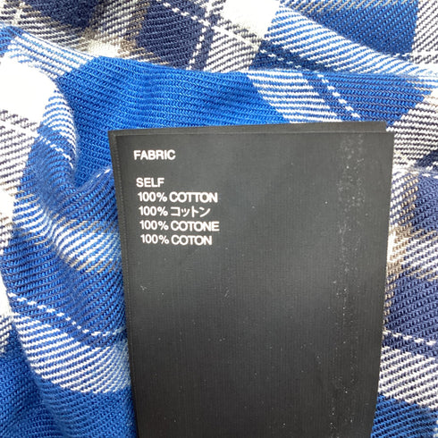 Men's Fear of God Checkered Flannel Vest in Blue Cotton