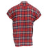 Men's Fear Of God Checkered Flannel Vest in Red Cotton
