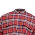 Men's Fear Of God Plaid Flannel in Red Cotton