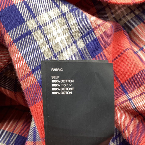 Men's Fear Of God Plaid Flannel in Red Cotton