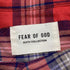 Men's Fear Of God Plaid Flannel in Red Cotton