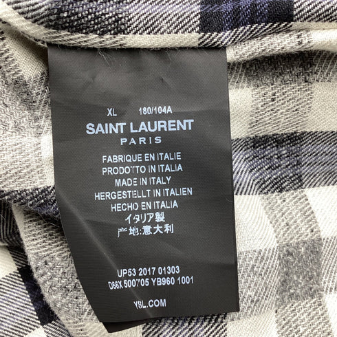 Men's Saint Laurent Denim Jacket in Grey Cotton