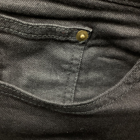 Men's Saint Laurent High Rise Straight Leg Denim Pants in Black Cotton