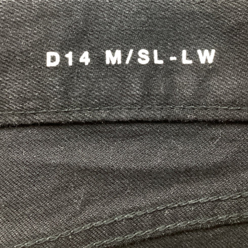 Men's Saint Laurent High Rise Straight Leg Denim Pants in Black Cotton