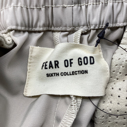 Men's Fear Of God Drawstring Pants in Khaki Nylon