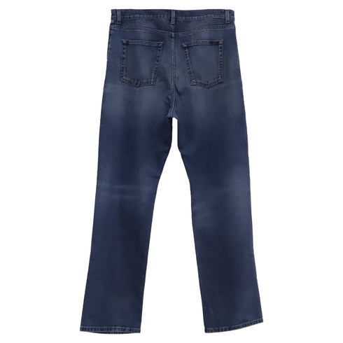 Men's Saint Laurent Mid Rise Jeans in Blue Cotton