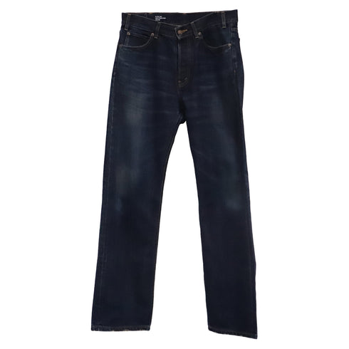 Men's Celine Straight Leg Denim Jeans in Navy Blue Cotton