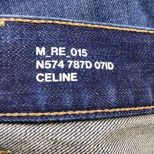 Men's Celine Straight Leg Denim Jeans in Navy Blue Cotton
