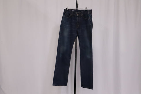 Men's Celine Straight Leg Denim Jeans in Navy Blue Cotton