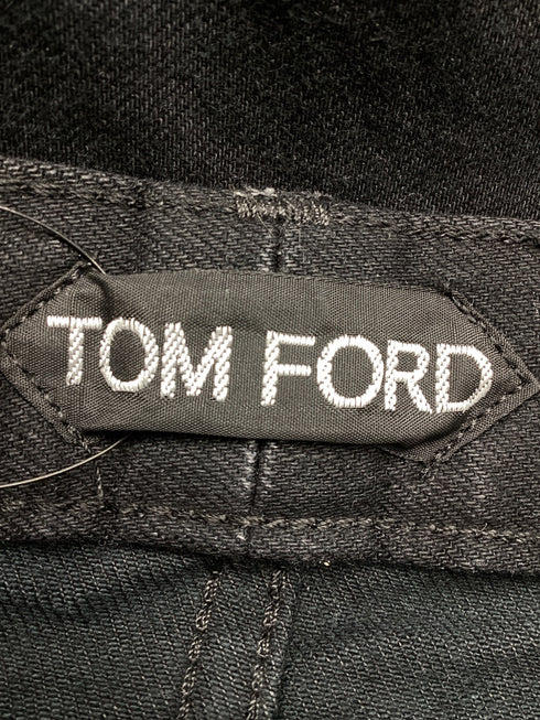 Men's Tom Ford Tapered Denim Jeans in Black Cotton