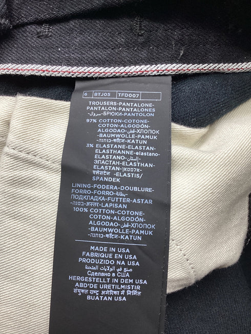 Men's Tom Ford Tapered Denim Jeans in Black Cotton