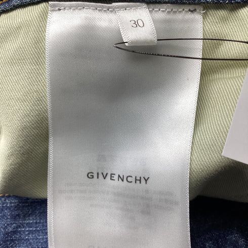Men's Givenchy Wide Leg Denim Jeans in Blue Cotton