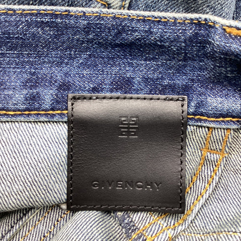 Men's Givenchy Wide Leg Denim Jeans in Blue Cotton