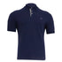 Men's Brunello Cucinelli Short Sleeve Polo Shirt in Navy Blue Cotton
