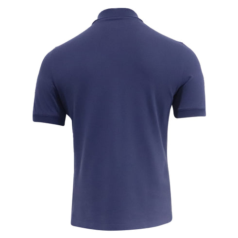 Men's Brunello Cucinelli Short Sleeve Polo Shirt in Navy Blue Cotton
