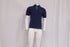 Men's Brunello Cucinelli Short Sleeve Polo Shirt in Navy Blue Cotton