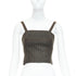 Women's Miu Miu 1998 Runway Green Wool Crystal Bustier Top
