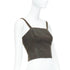 Women's Miu Miu 1998 Runway Green Wool Crystal Bustier Top