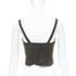 Women's Miu Miu 1998 Runway Green Wool Crystal Bustier Top