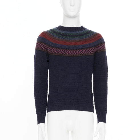 Men's Burberry Prorsum 2014 Runway Fair Isle Lambswool Sweater