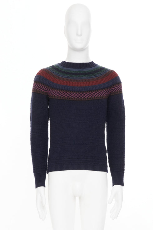 Men's Burberry Prorsum 2014 Runway Fair Isle Lambswool Sweater