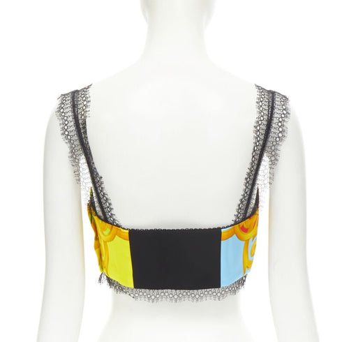 Women's Versace Barocco Acanthus Pop Lace Bustier Top
