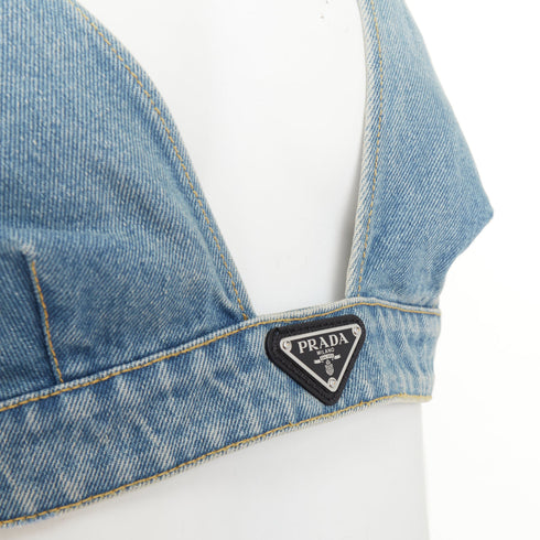 Women's Prada Blue Denim Bra Top