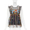 Women's Red Valentino Black Bird Embroidered Top