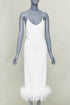 Women's Miu Miu 2022 White Feather Slip Dress