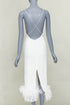 Women's Miu Miu 2022 White Feather Slip Dress