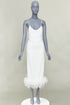 Women's Miu Miu 2022 White Feather Slip Dress