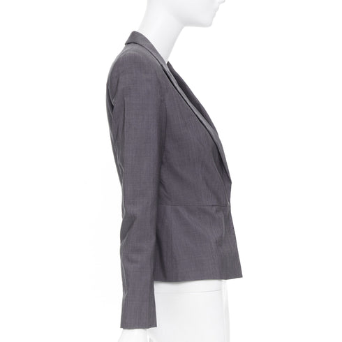 Women's Gucci 2004 Runway Grey Silk Wool Blazer