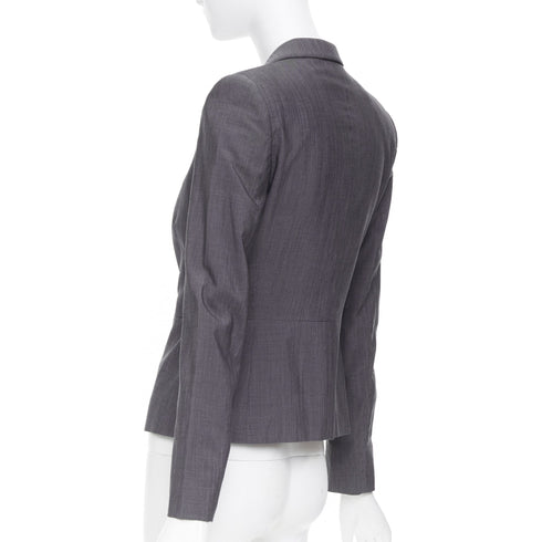 Women's Gucci 2004 Runway Grey Silk Wool Blazer