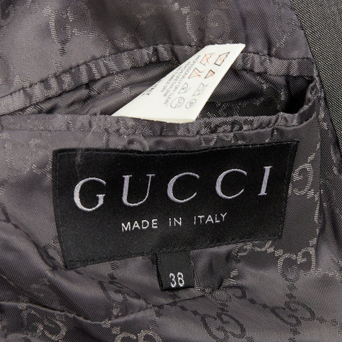 Women's Gucci 2004 Runway Grey Silk Wool Blazer