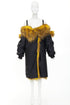 Women's Prada 2021 Runway Yellow Fur Off Shoulder Bomber