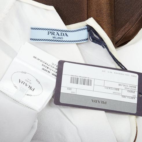 Women's Prada 2023 Runway Brown Satin Slit Dress