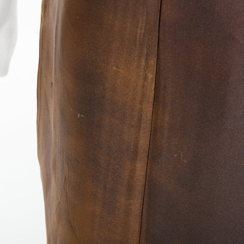 Women's Prada 2023 Runway Brown Satin Slit Dress