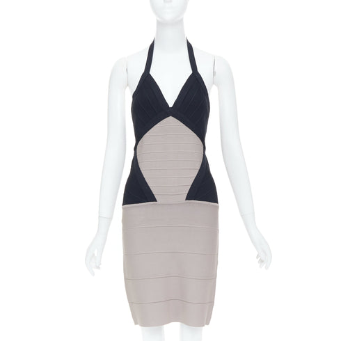 Women's Herve Leger Colorblock Bandage Mini Dress