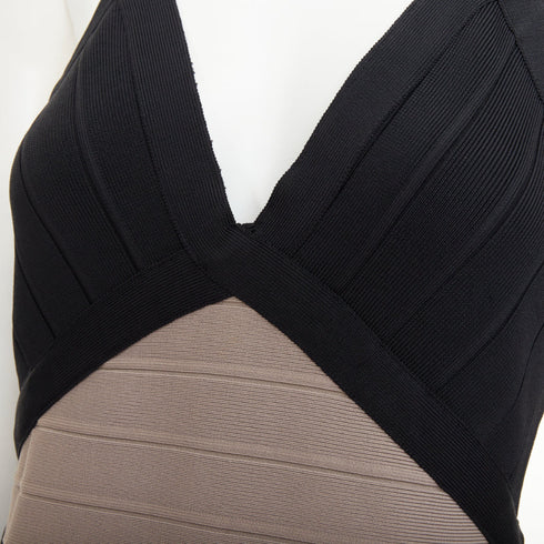 Women's Herve Leger Colorblock Bandage Mini Dress