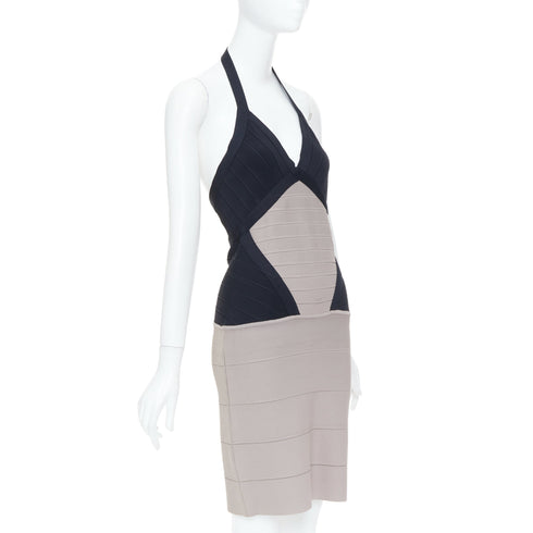 Women's Herve Leger Colorblock Bandage Mini Dress